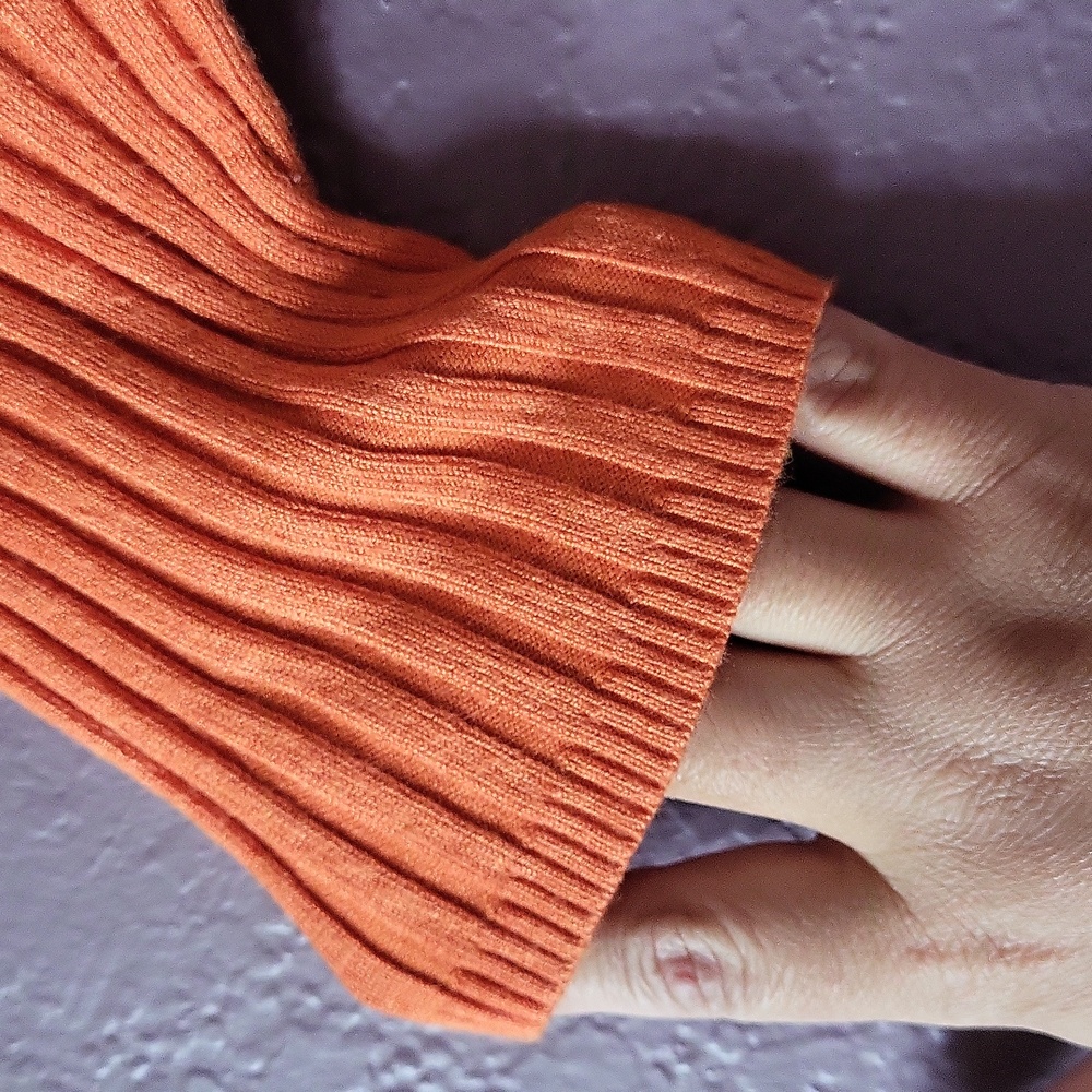 George Orange Ribbed Knit Top - Picture 9 of 11